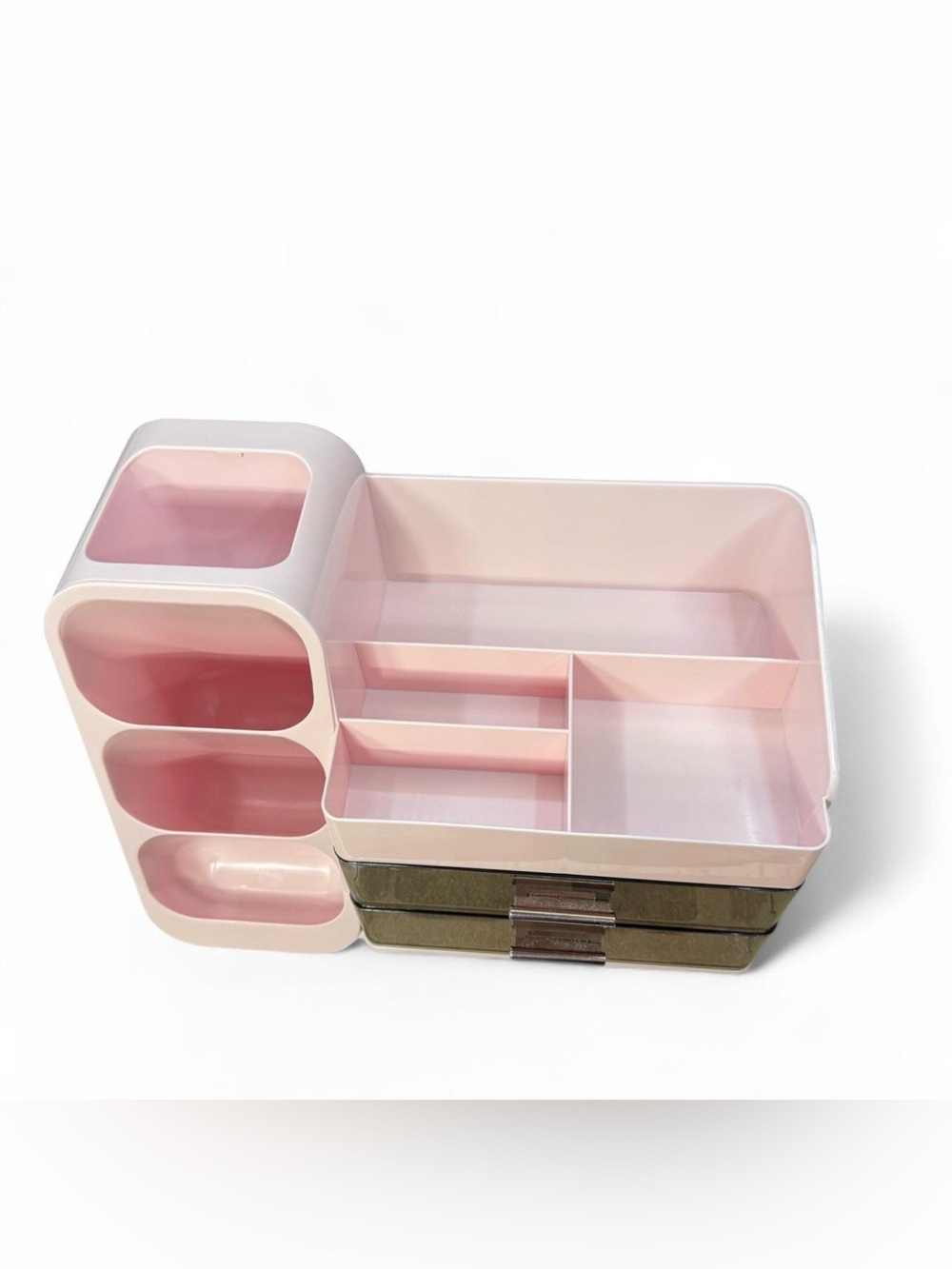 Cute Pink Countertop Cosmetic Organizer & Stationery Display Box NEW - Picture 2 of 8